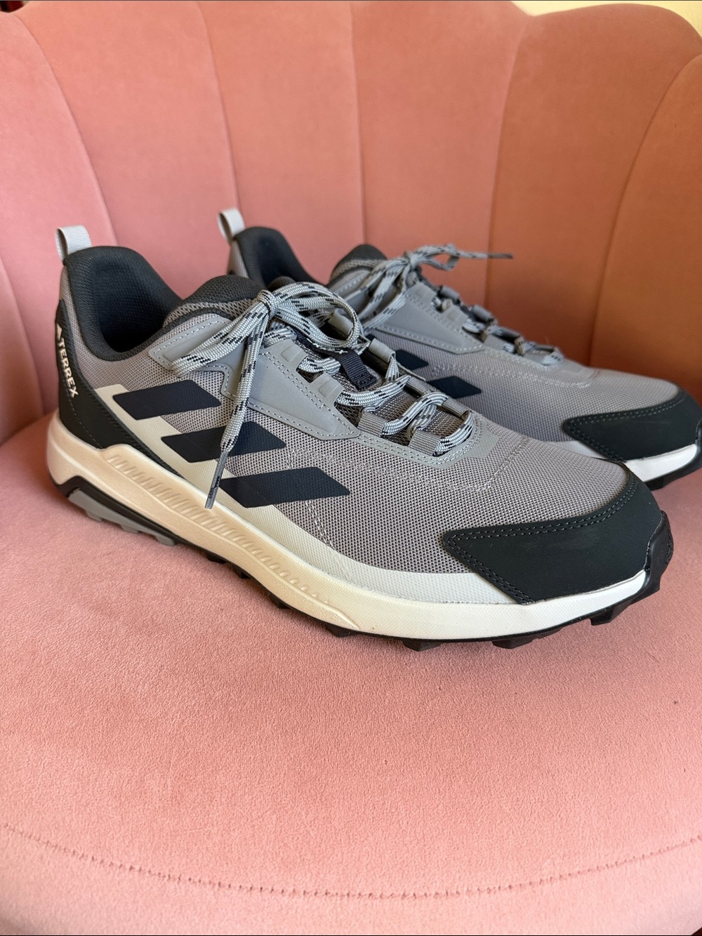adidas Men’s Gray and Black Trail Sneakers